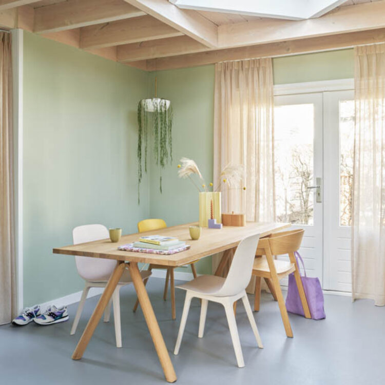 Vadain_Inbetween gordijnen_beige_eetkamer