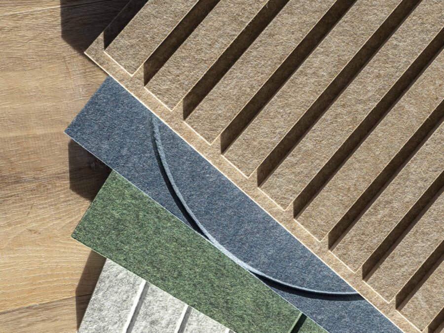 Akuvilt viltpanelen in kleuren en patronen