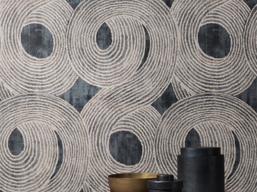 Moderne woonstijl bij Thuisin - Behang met organische vormen van Masureel