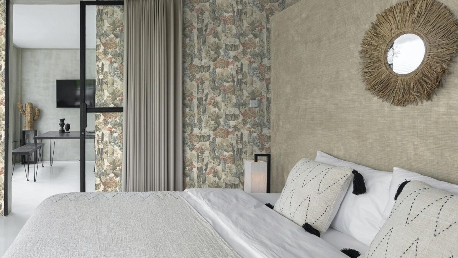 Arte Tierra Behang in de slaapkamer