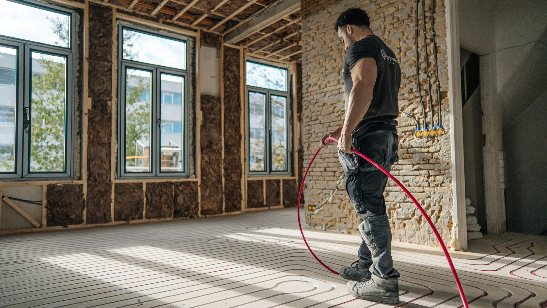 Easywarm vloerverwarming professioneel gelegd door een vakman.