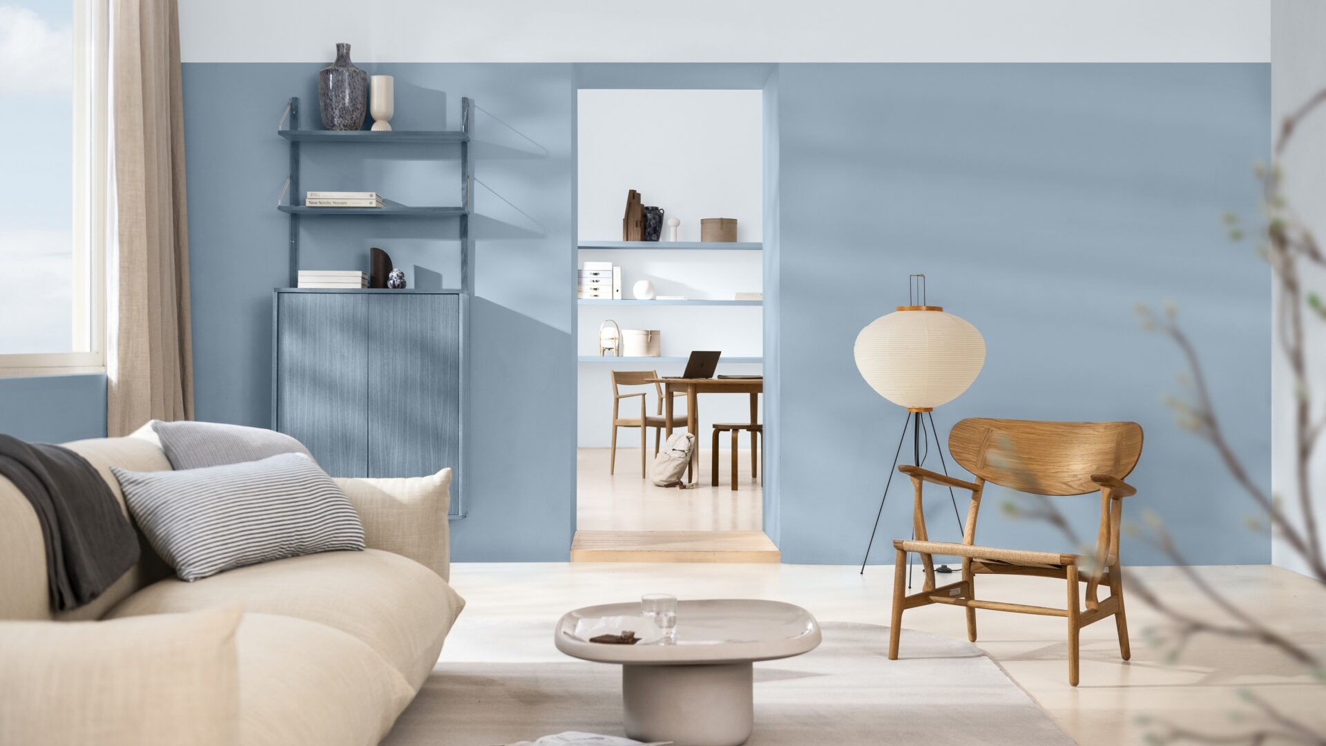 Flexa Kleur van het jaar 2026 Rhythm of Blues - verf jouw woonkamer blauw met Flexa!