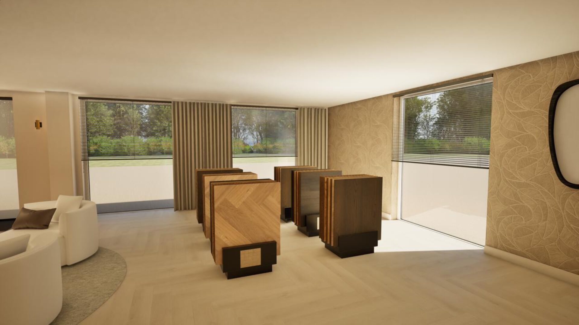 3D-ontwerp van showroom Thuisin 4yourliving in Maarssen