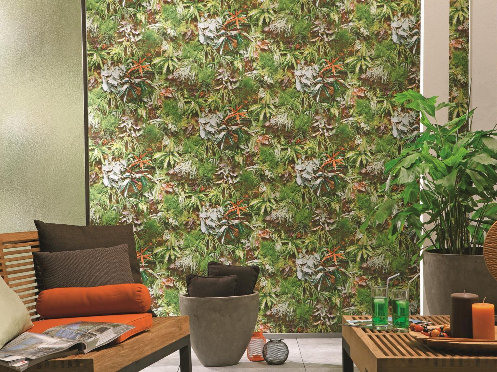 Behang Noordwand bladeren sfeerfoto