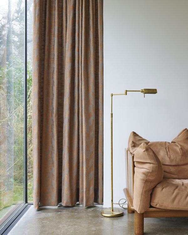 Gordijn overgordijn vadain blizzard bruin kastanje