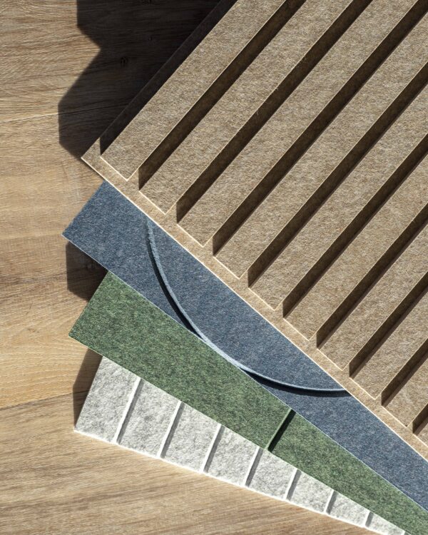 Akuvilt viltpanelen in kleuren en patronen