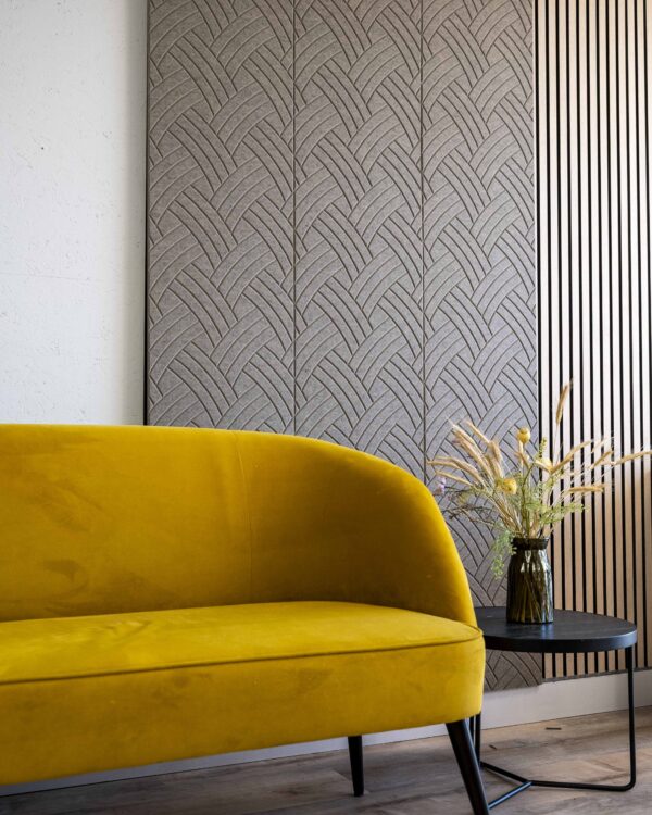 Akuvilt viltpanelen in beige kleur met patroon