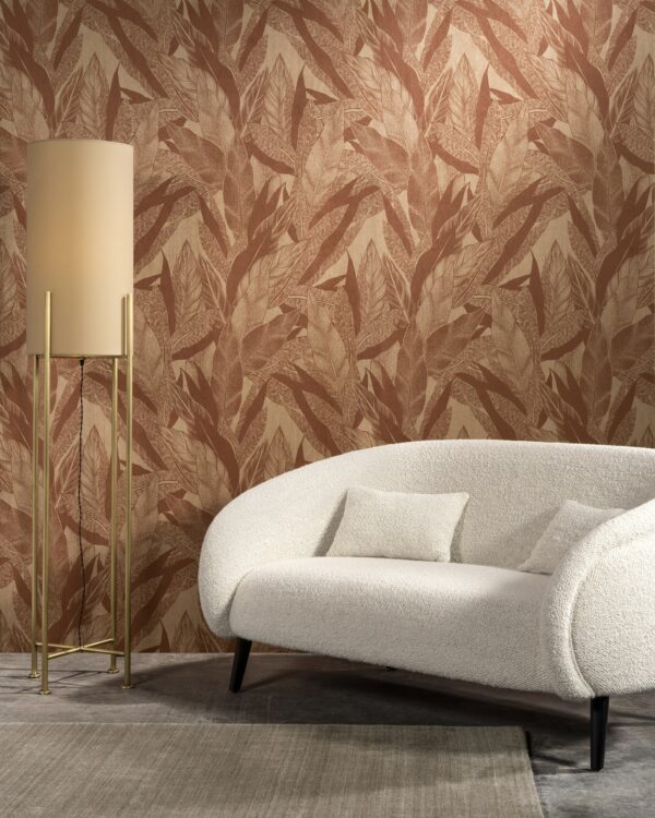 Behang oranje rood van Arte