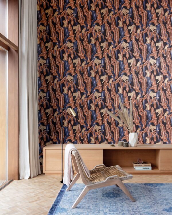 Masureel behang Ombra Bruin - Bohemian woonstijl bij Thuisin