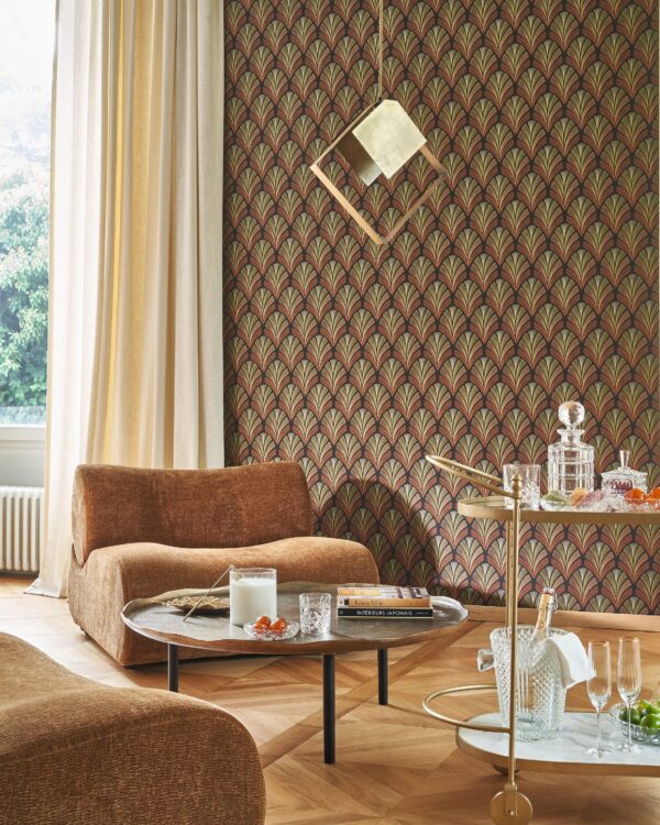 Casadeco Annees Folles behang in de woonkamer