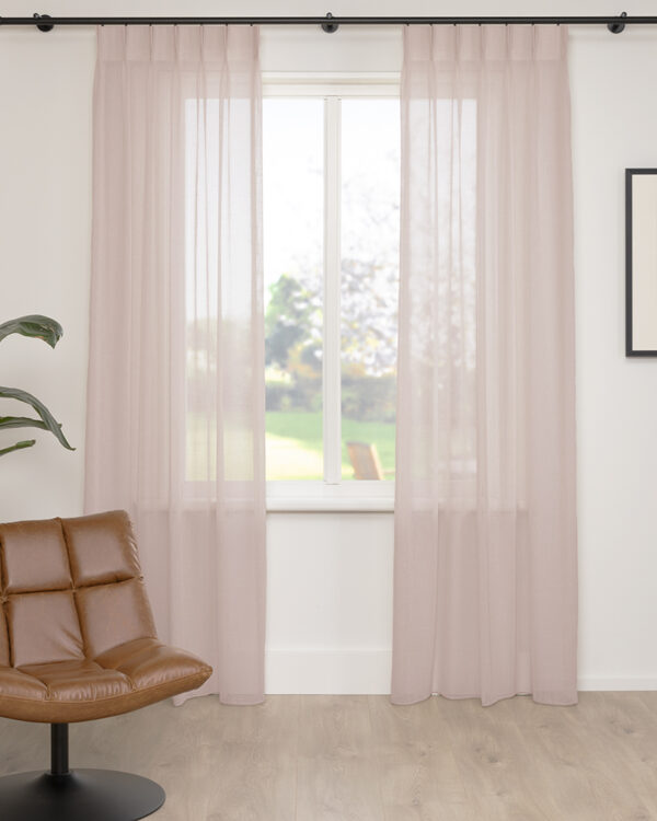 Modern stijlvol vitrage-gordijn van Vriesco in zandkleur