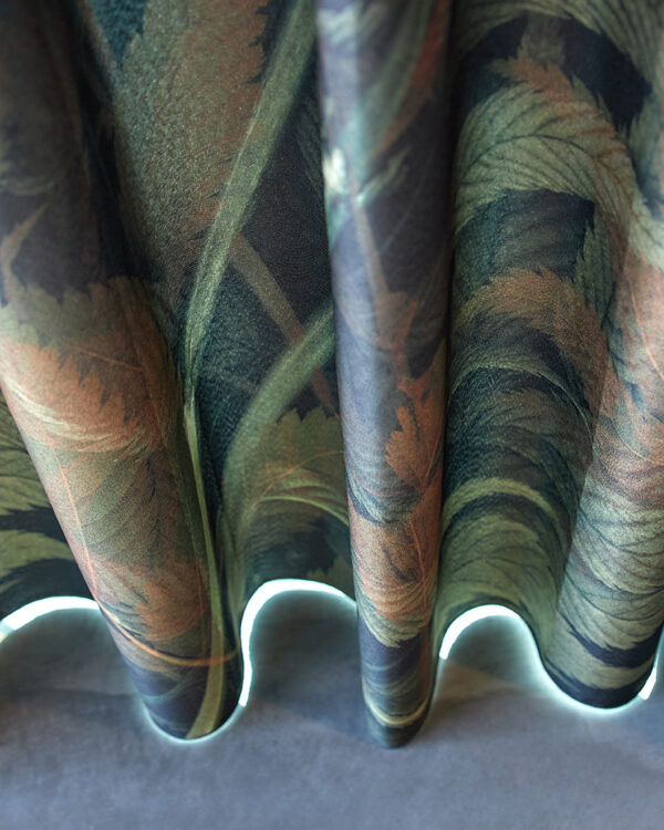 Gordijn Overgordijnen Artelux Groen met print Woud