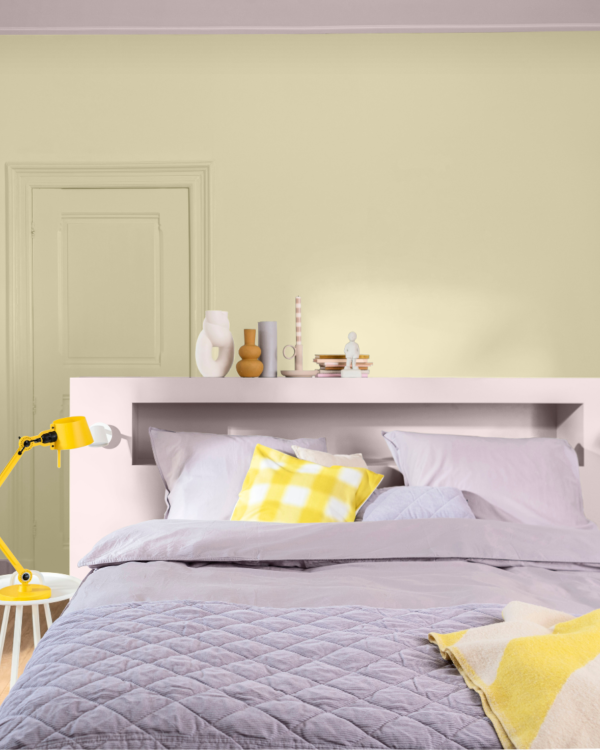 Licht groene muurverf kleur voor in de woonkamer