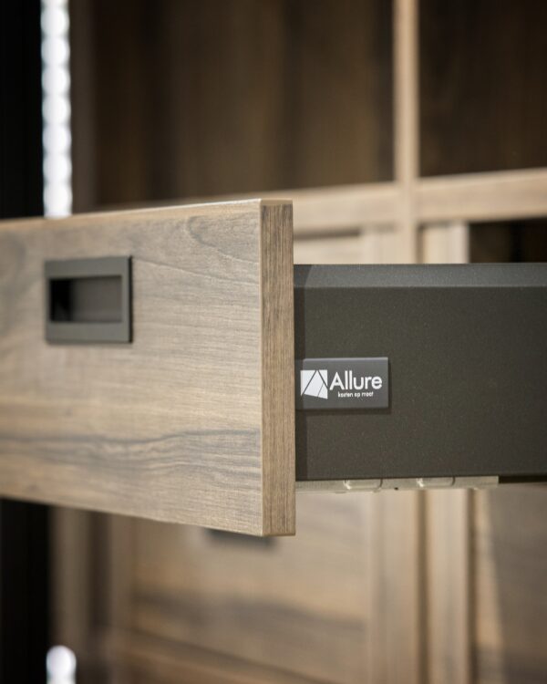 Close up van een kastlade