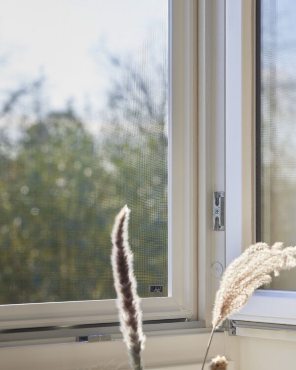 Raamhor voor een wit kozijn