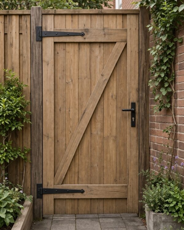 Houten poortdeur