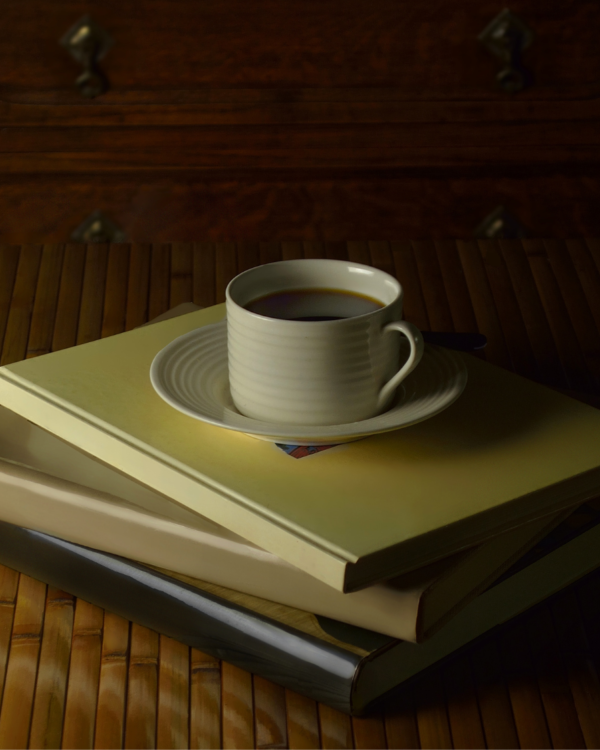 Industriële sfeerfoto met boeken