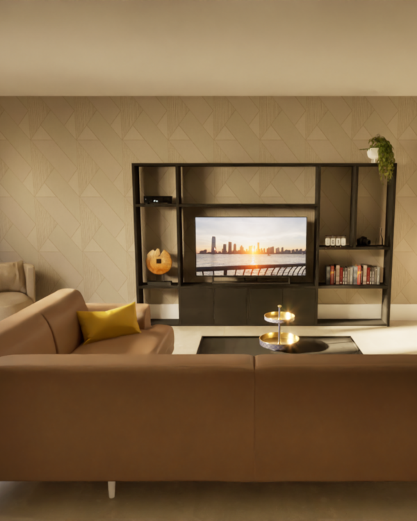 3d advies woonkamer bruin tinten