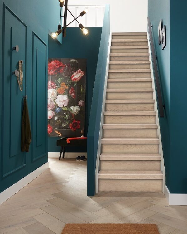 Traprenovatie stootbord Licht eiken