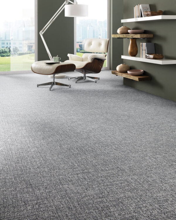 Vloeren Interfloor tapijt grijs zithoek