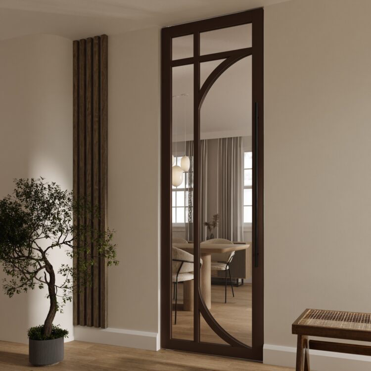 Weekamp houten binnendeuren van grond tot plafond voor een ruimtelijk effect