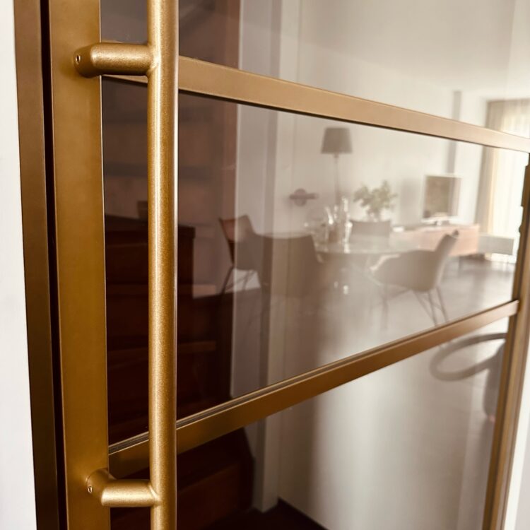 Solid Door Stalen deur messing goud