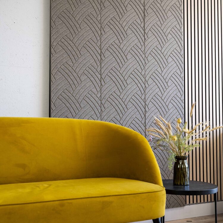 Akuvilt viltpanelen in beige kleur met patroon