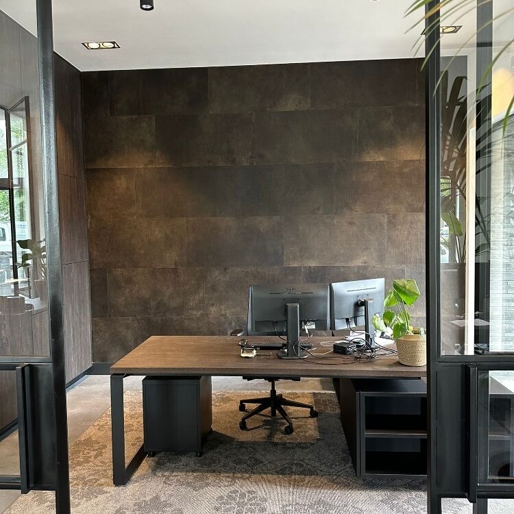 Luxe leren wandtegels van Belledo