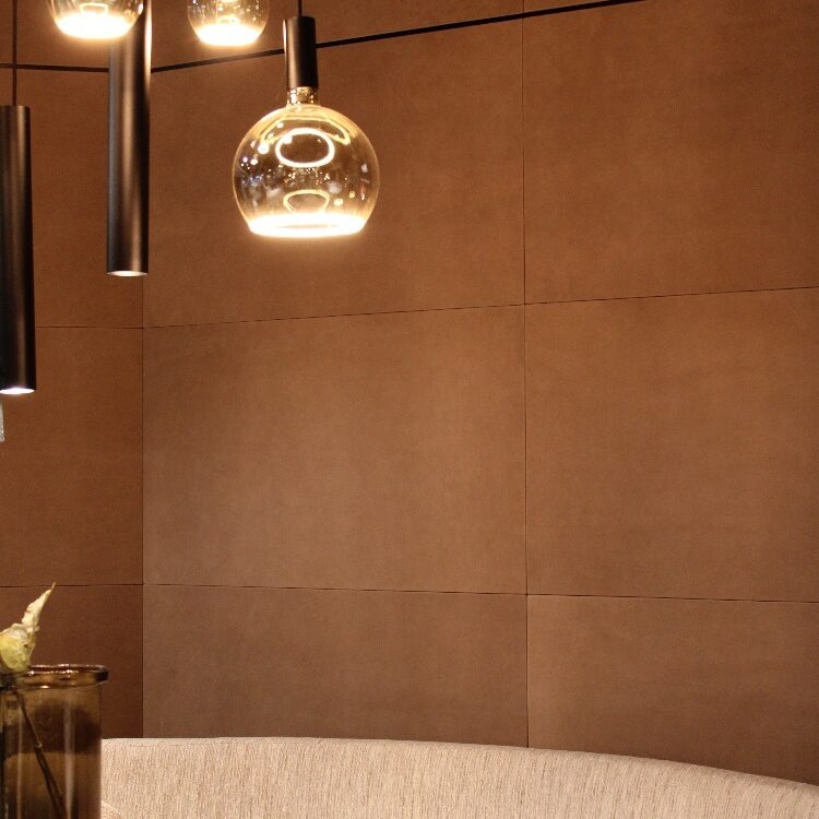 Luxe leren wandtegels van Belledo