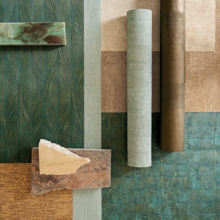 Detail behang collectie Cerame van Casamance