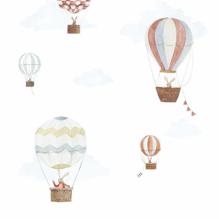 Behang van Casadeco Travel around the world, lichtkleurig detailfoto