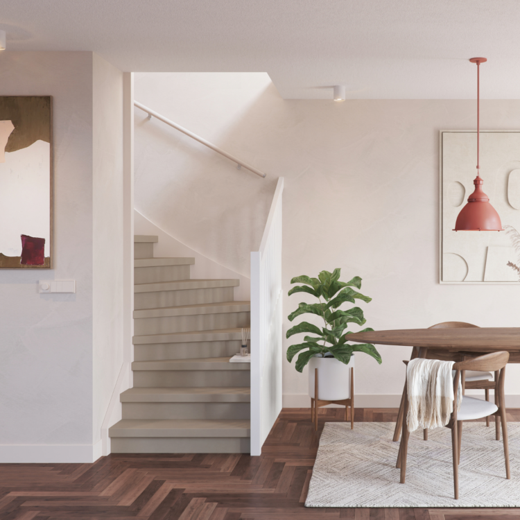 Deli Home traprenovatie - Le Beton in grijstinten