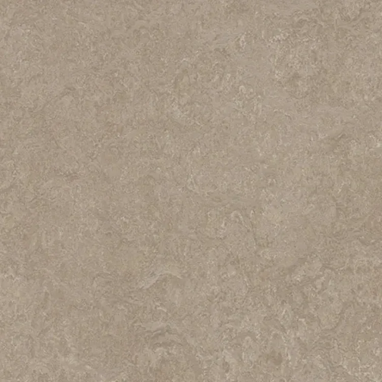 Close-up van Marmoleum Fresco Sparrow, taupe vloer met duidelijke marmering