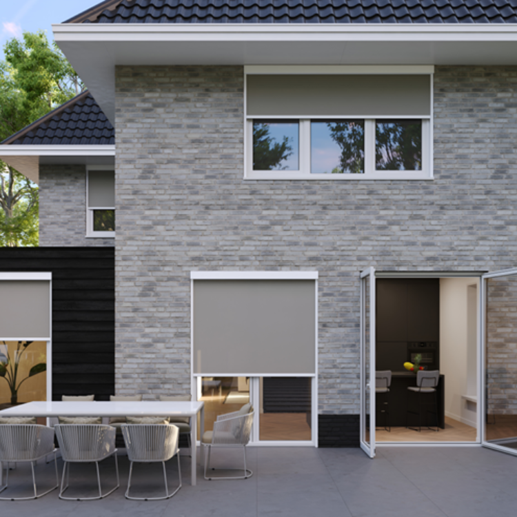 Toppoint screens in de kleur lichtgrijze