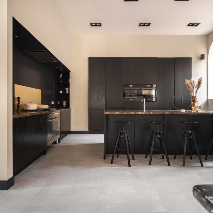 Vloer pvc therdex lichtgrijs betonlook