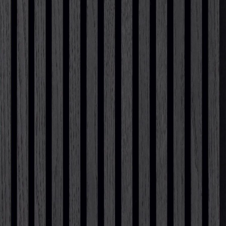 Wandpanelen Silentlines lattenwand zwart eiken van Cotap
