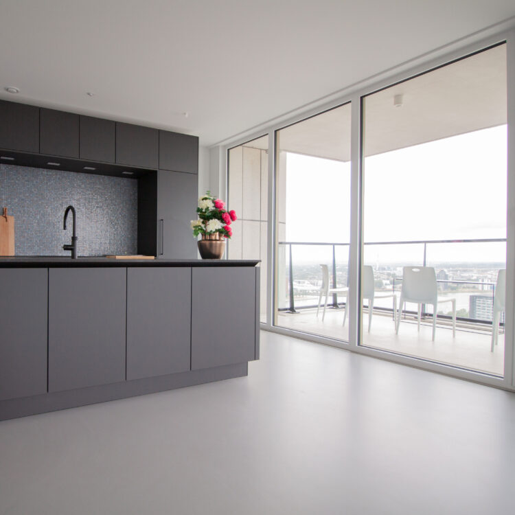 Gietvloer in de keuken